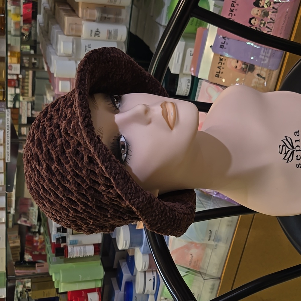 Brown Crochet Women's Bucket Hat